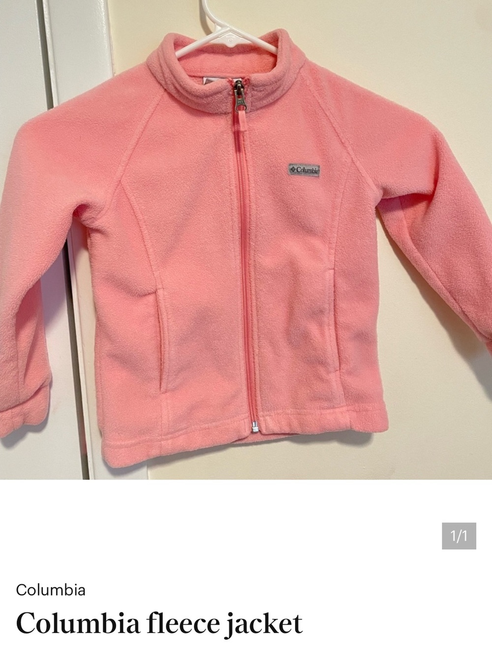 Columbia Light Pink Full-Zip Fleece Jacket